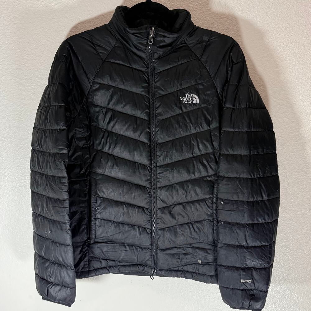 Black North Face Puffer Size M 6-8 Pin Hole To Dimesize Blemishes Down Puffer